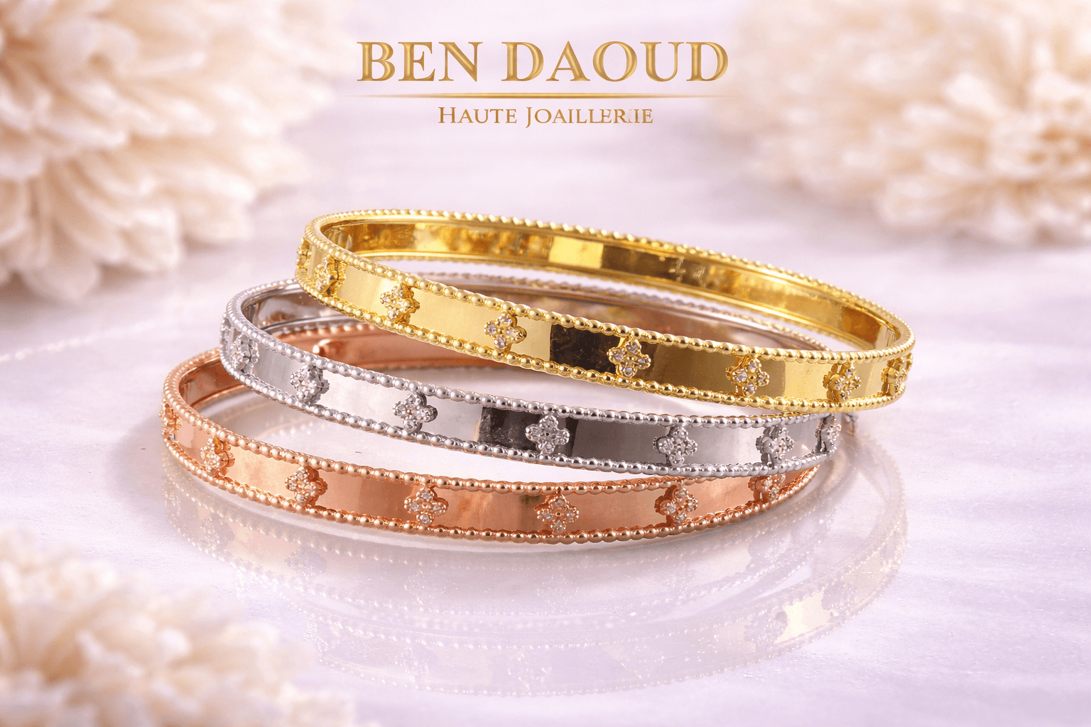 Bracelets tricolores en or Ben Daoud